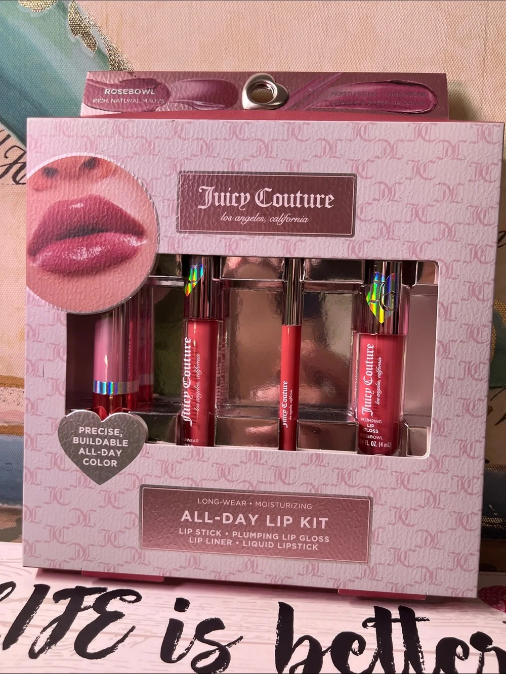 Juicy Couture All-Day Lip Kit - Rosebowl Pink & Berry Tones